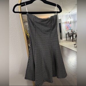 Charlotte Russe Black and White Strapless Dress